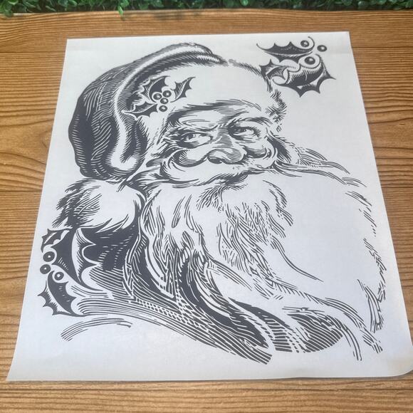 New Santa Claus Heat Transfer Christmas Design Craft Gift Holiday - Picture 1 of 5